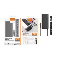 ADAPTADOR MANUAL PARA LAPTOP MTK AT966 70W CON 10 CONECTORES NEGRO ADAPTADOR MANUAL PARA LAPTOP MTK AT966 70W CON 10 CONECTORES NEGRO